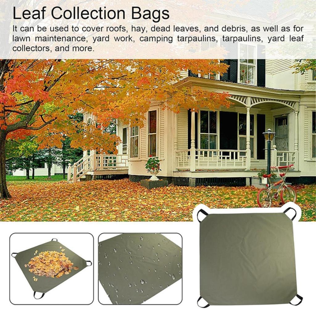 Foldable Falling Leaf Bag Multifunctional Garden LawnS Waste Collection Mat Leaf Tarpaulin With Handle