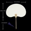 Chinese Rice Paper Fan White Round Fan with Tassels DIYs Blank Fan Decors