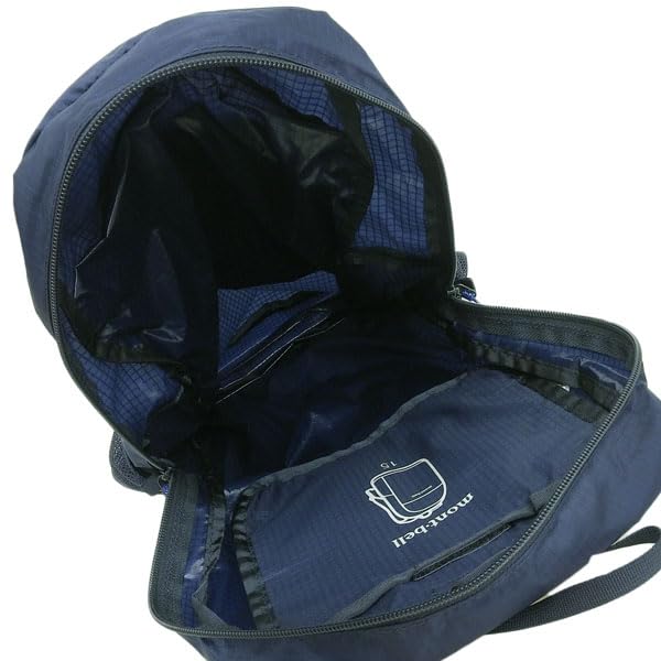 Montbell Men's and Women's Foldable Nylon Backpack, Pocketable, Light Pack, Size 15 (Navy, NV) (1133470)