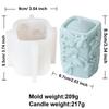 3D Retro Totem Relief Bee Honeycomb Candle Silicone Mold Cylindrical Square Column Pattern Cylindrical Candle Mould Gypsum Molds
