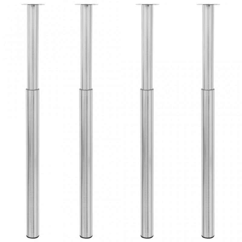 Day and Night - Day and Night Telescopic Table Legs 4 Pcs Brushed Nickel 710-1100 Mm