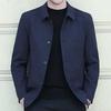 New Men's Spring & Autumn Casual Jacket - Middle-Aged Dad's Wear-Resistant, Loose Lapel Button Top