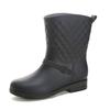 Medium Tube Rain Shoes Women's Rubber Shoes Wear Non-slip Water Boots Water Shoes Velvet Kitchen Work Outdoor Short Rain Boots