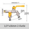 Outdoors Metal Cold-proof Lever Tap Double/One Outlet Faucets 1/2''  for Home Garden Hose Water Ball Valve Controller Adapter
