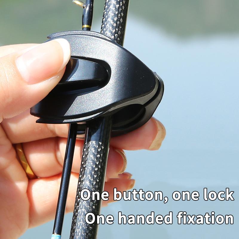 Neu 2-8 Stück Tragbarer Angelrutenhalter Angelruten-Fixierer Wandmontierte Angelruten-Gurte Klemme Multifunktionale Rutenhalter-Werkzeuge