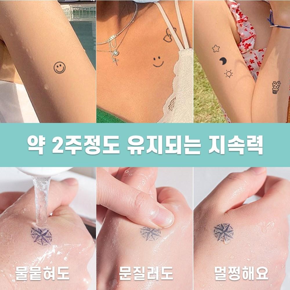 Le Diamant semi-permanentes Mini-Tattoo, niedlicher modischer Tattoo-Aufkleber, selbstklebendes Henna, 236P, 236 Arten, 1 Set, blau