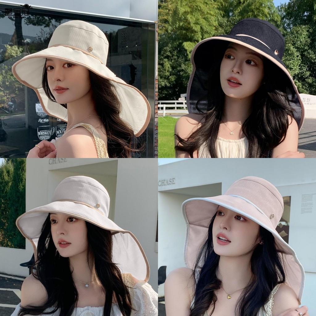 Summer Wide Brim Sun Hat For Women With Breathable Polyester Material For Outdoor Sun Protection
