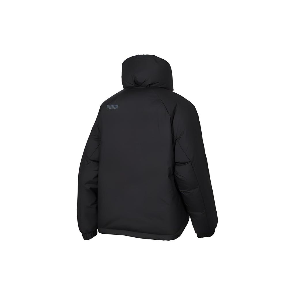 Puma Logo Print Zipper Down Jacket Women Jacket Black 853637-01