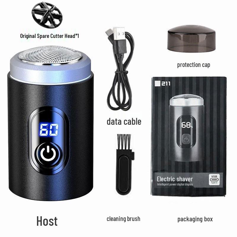 Mini Electric Shaver - Portable, Fast Charging, Type-C Interface for Men