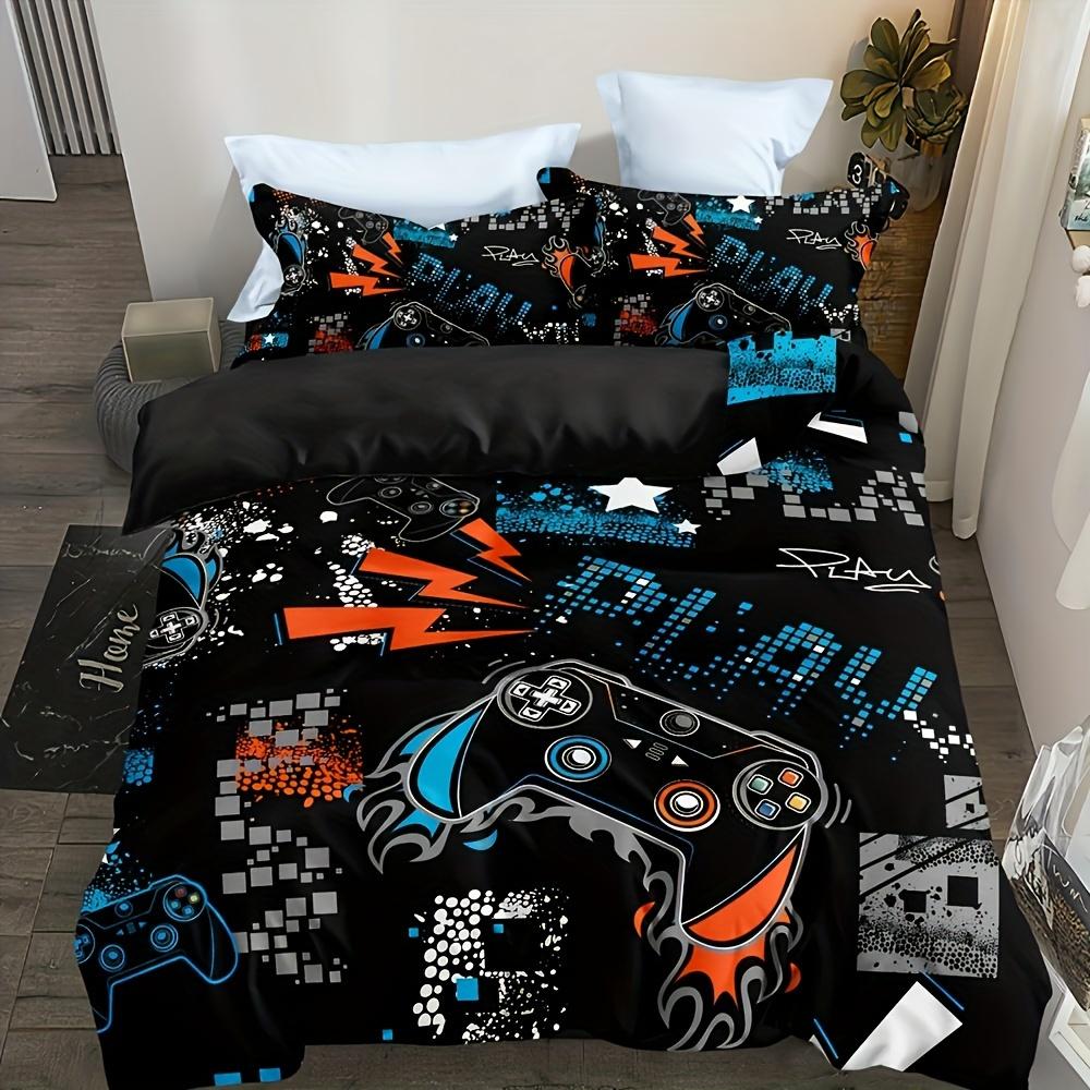 3pcs Duvet Cover Set Video Games Pattern Bedding Set Duvet Cover For Bedroom Guest Room (1*Duvet Cover + 2*Pillowcases