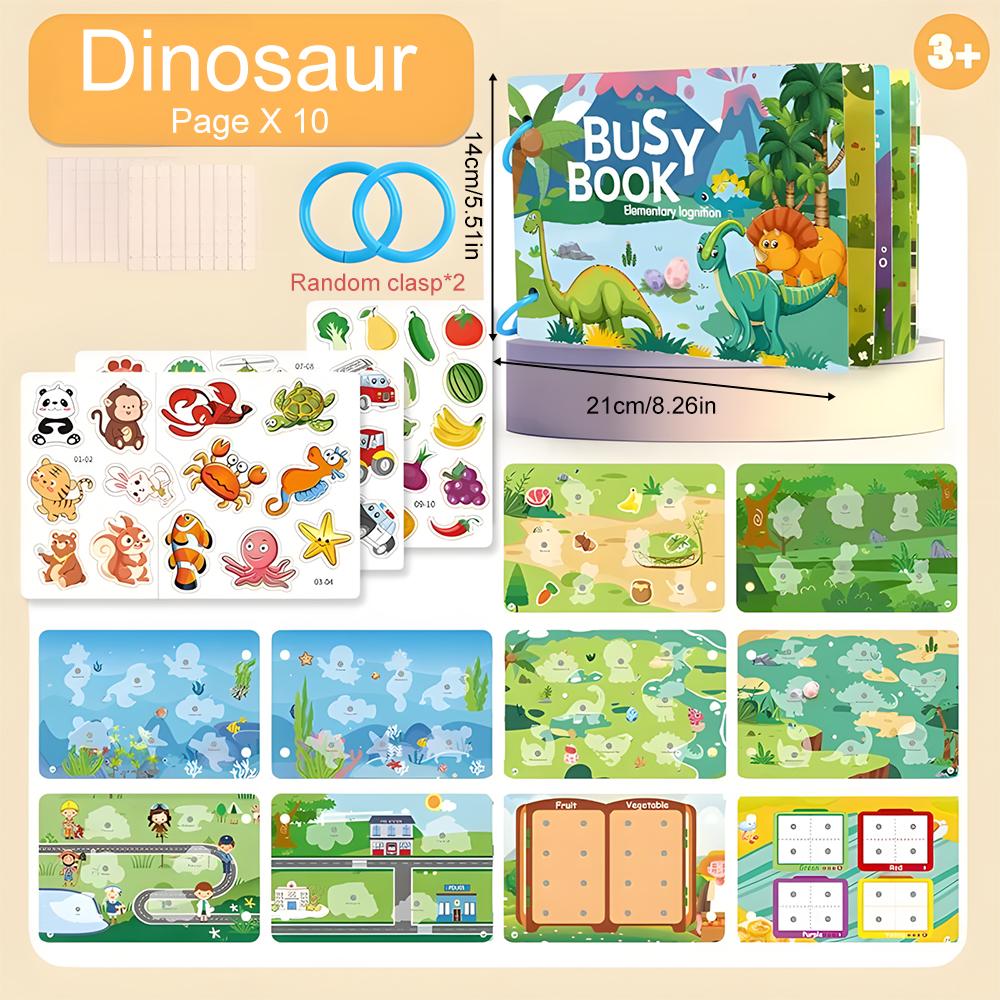 

Reusable Busy Sticker Book For Kids 3+ Montessori Baby Quiet Book DIY Scene Stickers Early Learning Education Toy For Kids Gifts
