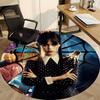 1pc Wednesday Office Round Area Rug, Indoor Mat Suitable For Office, Under Office Chairs Bedroom Living Room Home Decor, Room Deco