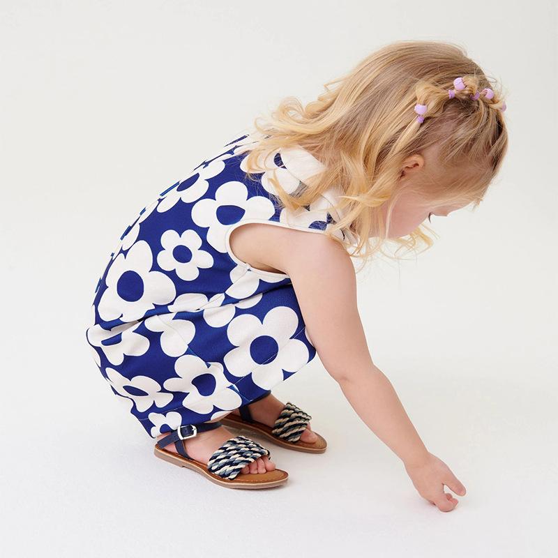 2024 Summer New Children's Clothing Sleeveless Lapel Girls' Dress
