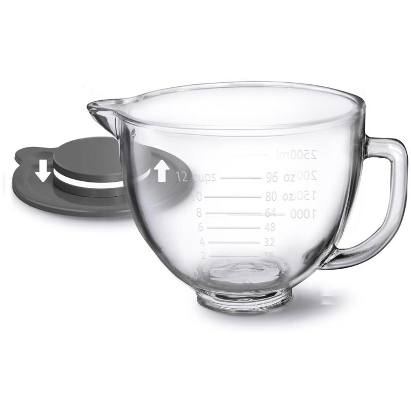 Multifuntional Cutter Bowl Lid Easy To Clean Blender Cover Mixers Lid Clear Replacement Cover for 4.5QT-5QT Stand Mixers