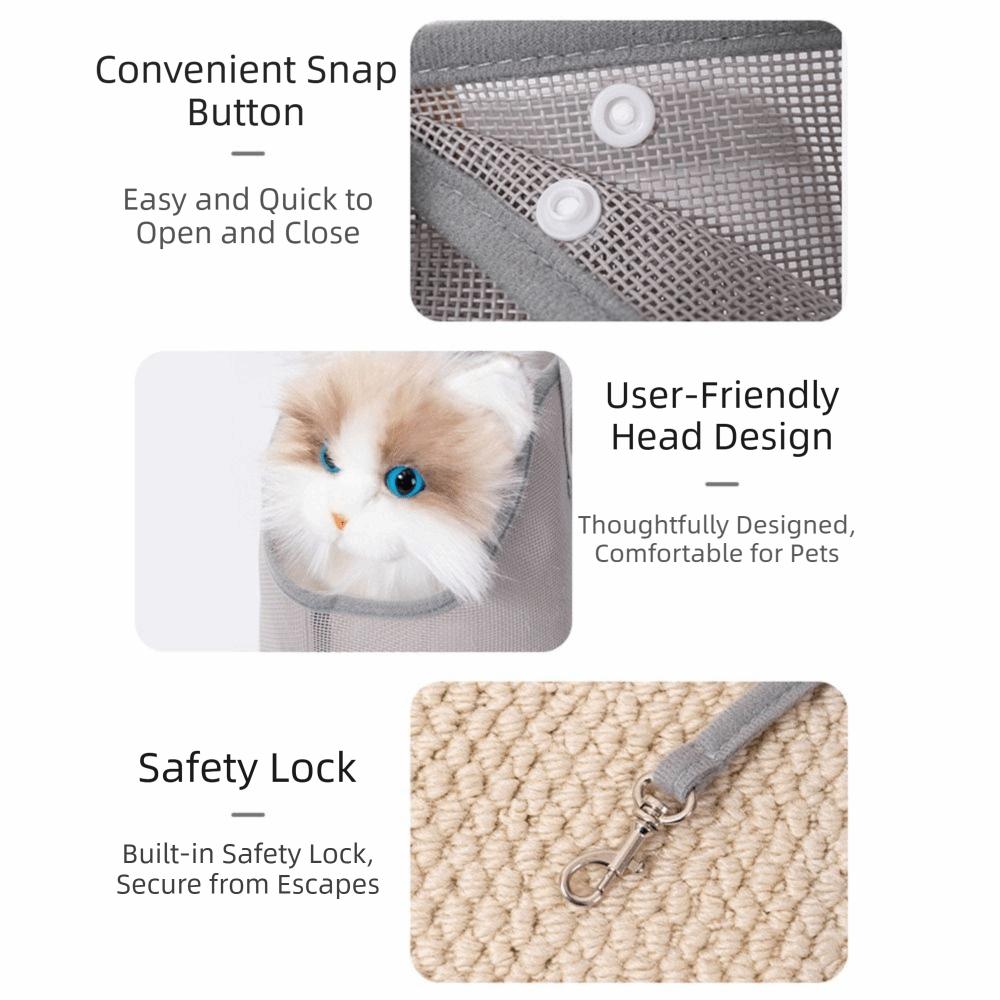 Breathable Cat Handbag Foldable Design Large Capacity Cat Carrier Sling Bag Lightweight Comfortable Dog Shoulder Bag For Rabbits