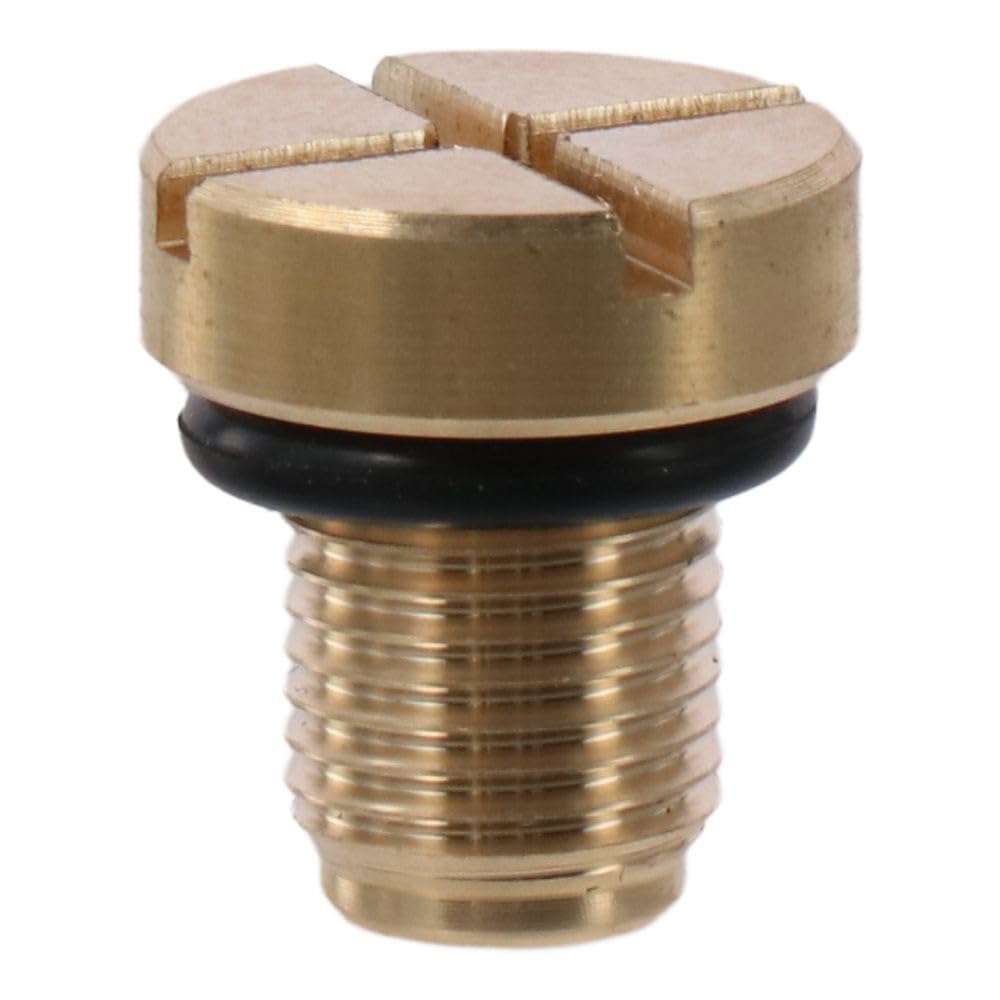 Qicarkey Radiator Expansion Tank Bleeder Screw, Brass Reservoir Plug Bleeder Screw with Rubber