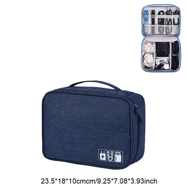 Travel Cable Bag Cosmetic Makeup Organizers Wire Charger Electronic Gadgets Case Toiletry Kit Bathroom Storage Accessories Item