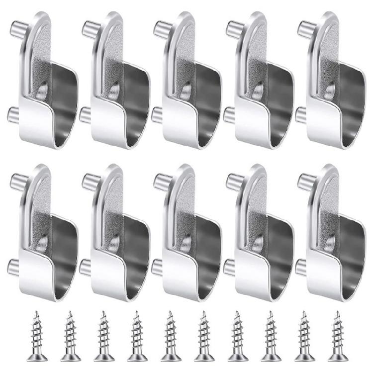 

10Pcs Metal Closet Rod Brackets Designs for Optimized Space Utilization in Any Wardrobe 1