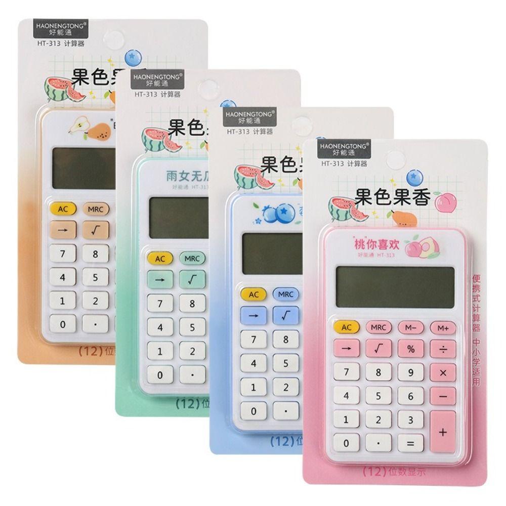 

12-Digit Minimalist Mini Calculator Large LCD Display Electronic Calculator Home рожевий