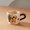 Retro Girl Cute Ceramic Mug Household Water Cup Milk Breakfast Cartoon Cup Creative High Value Souvenir