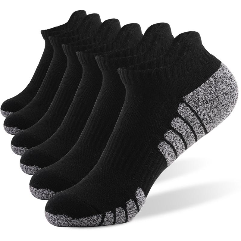 6 Paar Sport Mesh Bootssocken Herbst Winter Verdickte Frotteesohle Rutschfest Atmungsaktiv Laufsocken Outdoor Fitness Knöchelsocke
