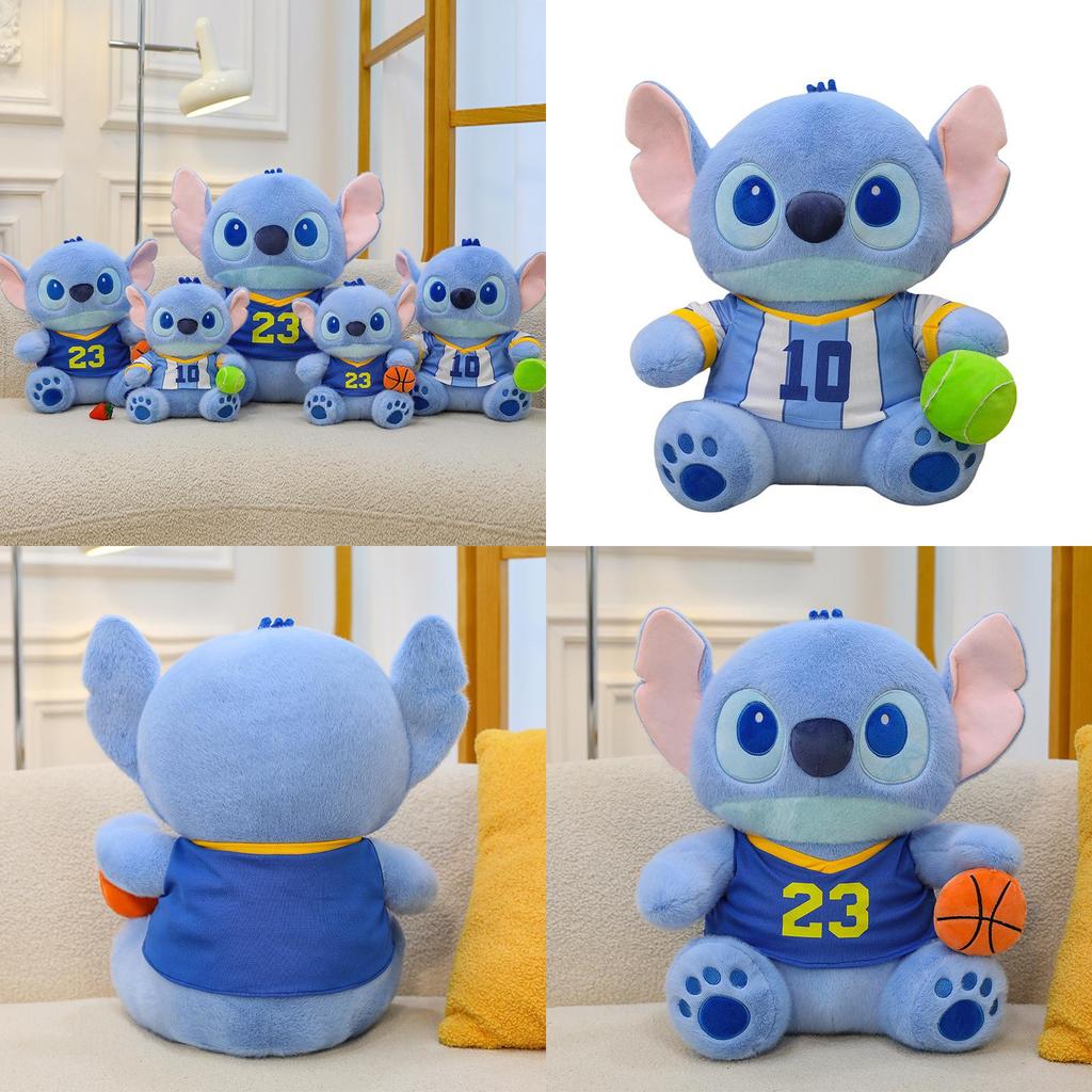 Plush Stitch Bear With Basketball Design For Kids Room Decor And Collectible Gift