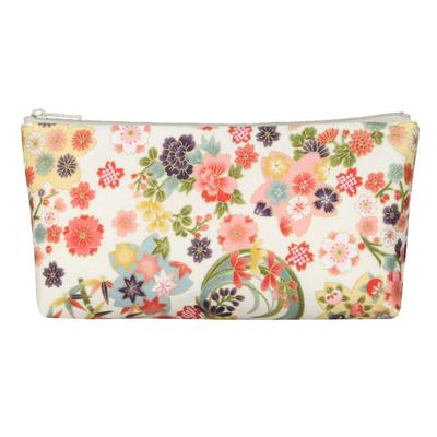 Small Pouch, Shikisai Ranman (Four Seasons In Full Bloom), Off-white