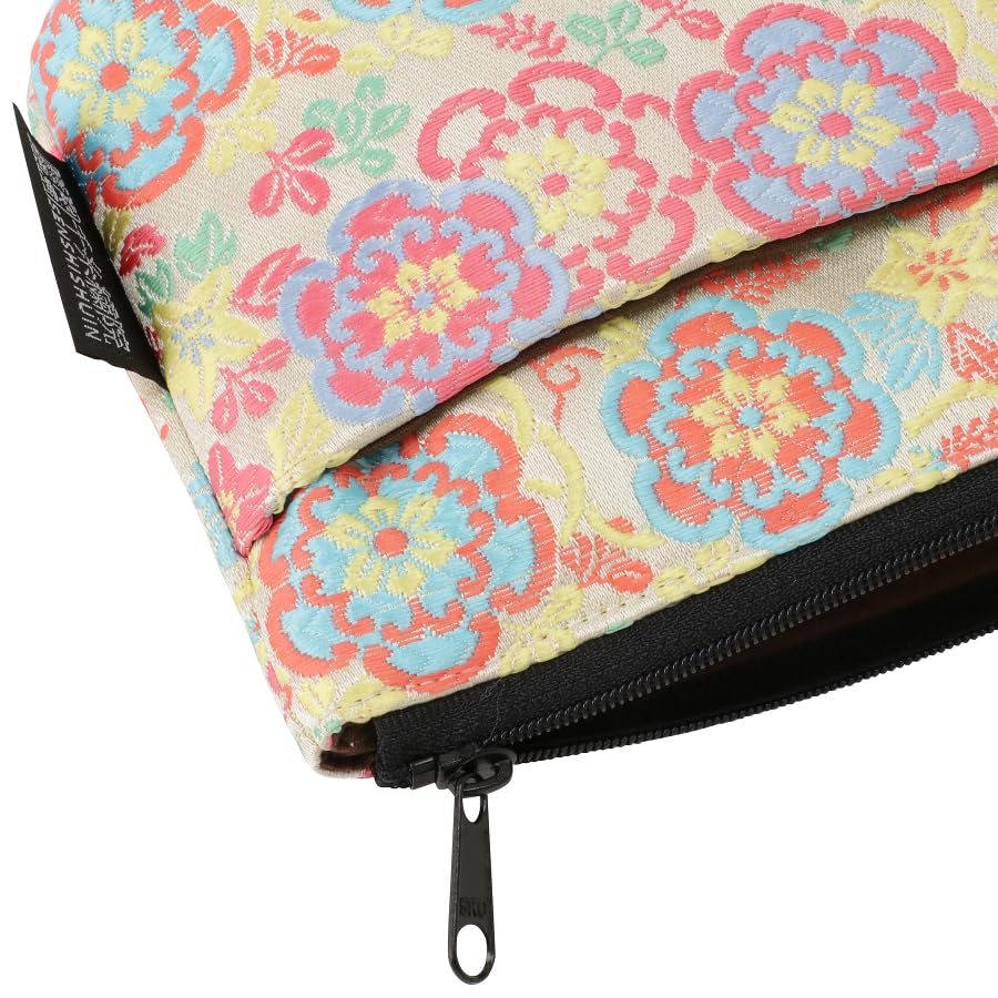 Senshishuin Nishijin Brocade Pouch Lemon Saika (Lined) (Small)