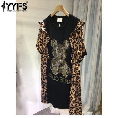Women's Fashion Casual Summer Spring Leopard Print 1/2 Sleeves O-Neck Blouses & Shirts