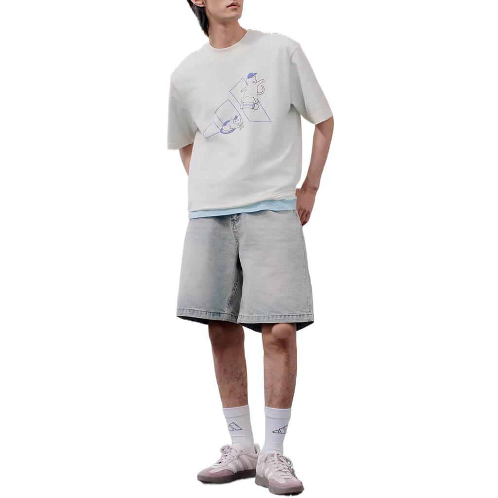 Adidas SS26 Round Neck Short Sleeve Pullover T-Shirt Unisex tops KX4865