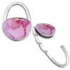 Fashion Marble Texture Handbag Hook Oval Foldable Purse Hanger Holder No Punch Portable Table Edge Hook Under Desk