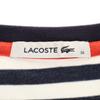 LACOSTE Border Pattern French sleeve V neck T-shirt 36 Navy Women Used