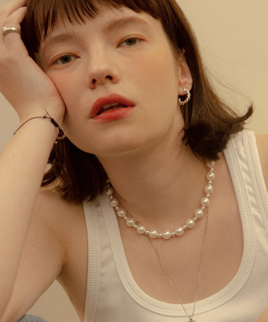 Findelise 925 Silver Swarovski Pearl Necklace