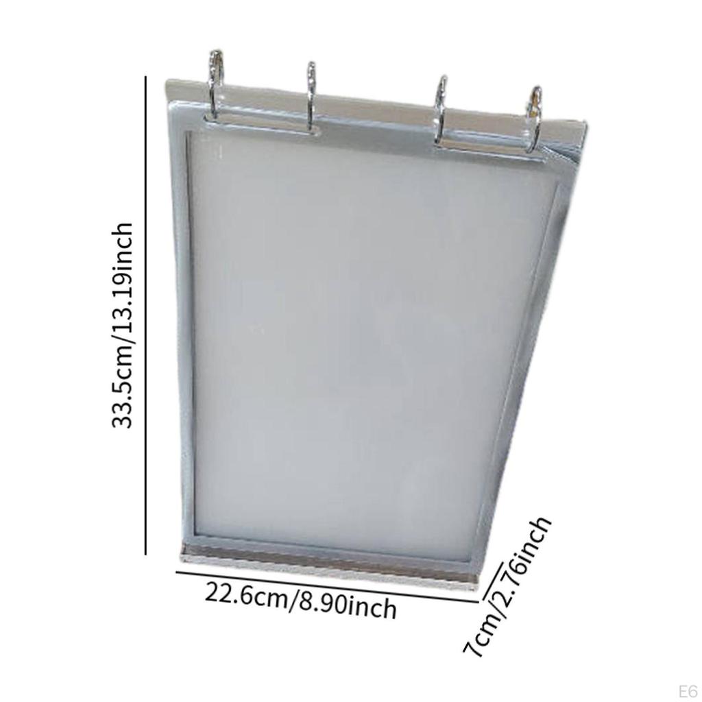 Flip Desktop Card Menu Display Stand with Base 12 Sides Vertical Sign Holder Multi Page