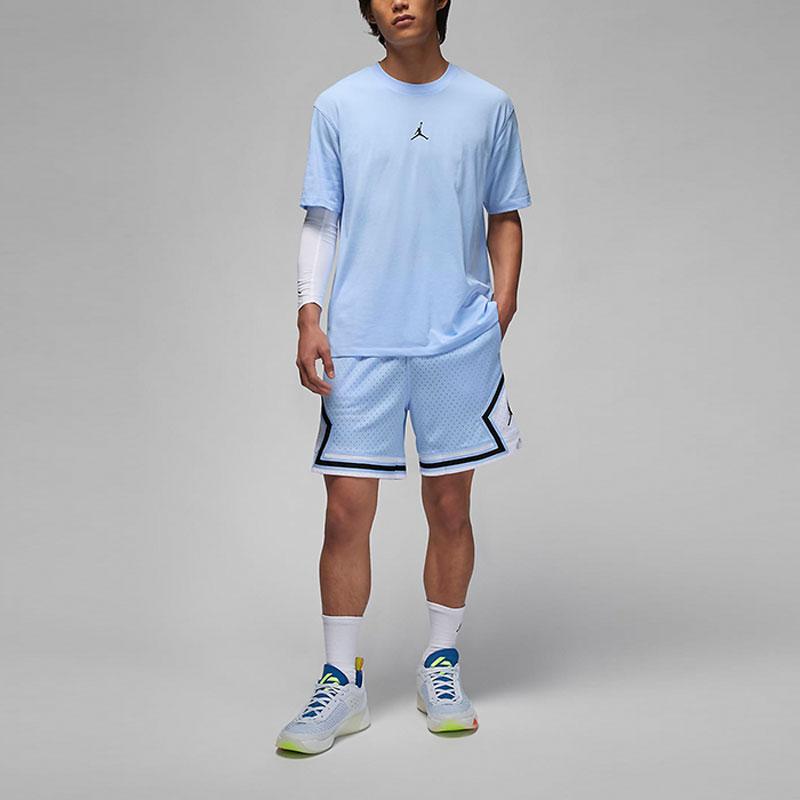 Jordan Sport Dri-Fit Logo Print Quick-Dry Short Sleeve Retro Drop Shoulder T-Shirt Men Tops Light-Teal DH8922-425