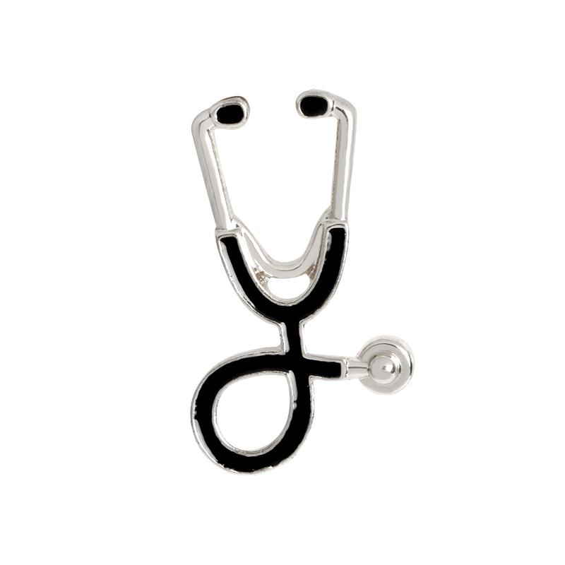 Miss Zoe Mini-Stethoskop Anstecknadeln Rosa Grün Schwarz (Waffenfarbe) Kragen Corsage Ärzte Krankenschwester Medizinstudent Abschlussgeschenk