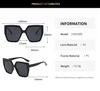 Vintage Oversized Square Sunglasses Women For Men Classic Big Frame Trending Sun Glasses UV400 Luxury Brand Designer Eyeglasses