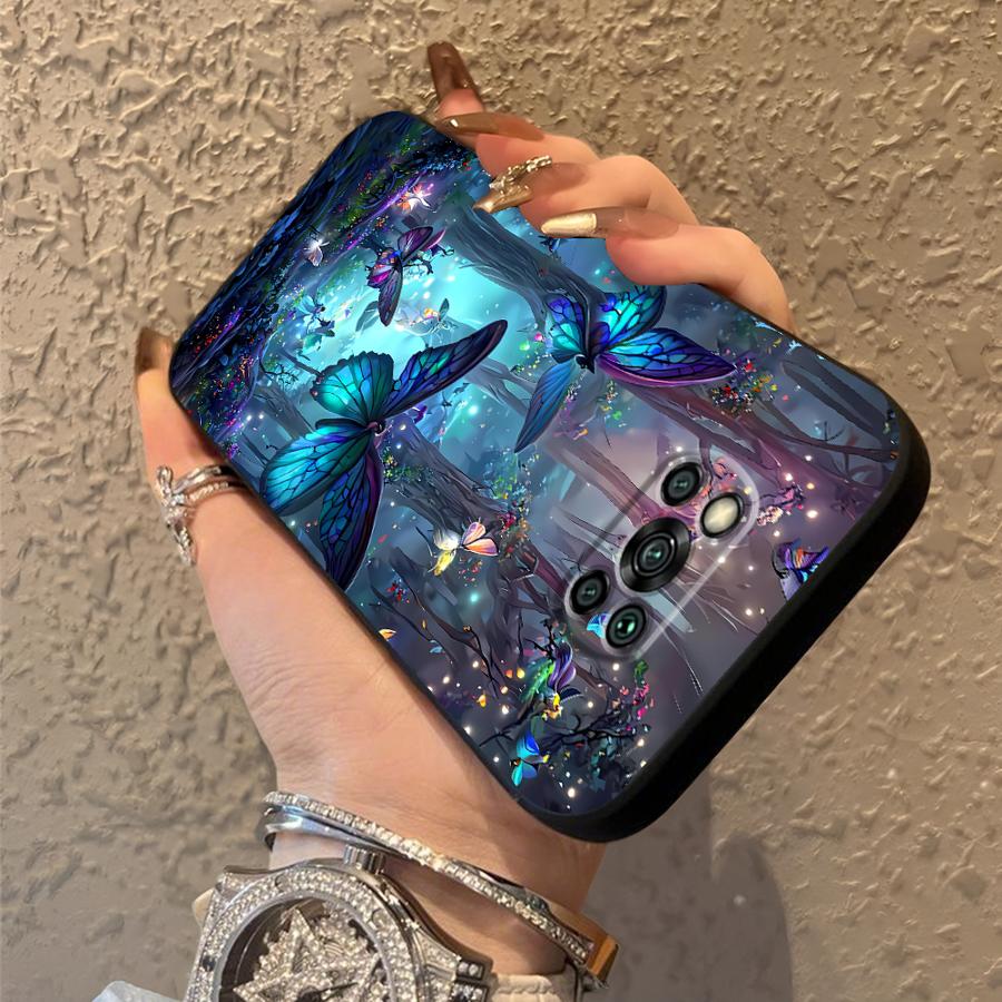 Traum Schmetterling Hülle Handyhülle Case für Xiaomi Poco F8 C71 C50 C75 M5 C61 M3 M4 M7 F1 X3 X4 X5 X7 Pro F3
