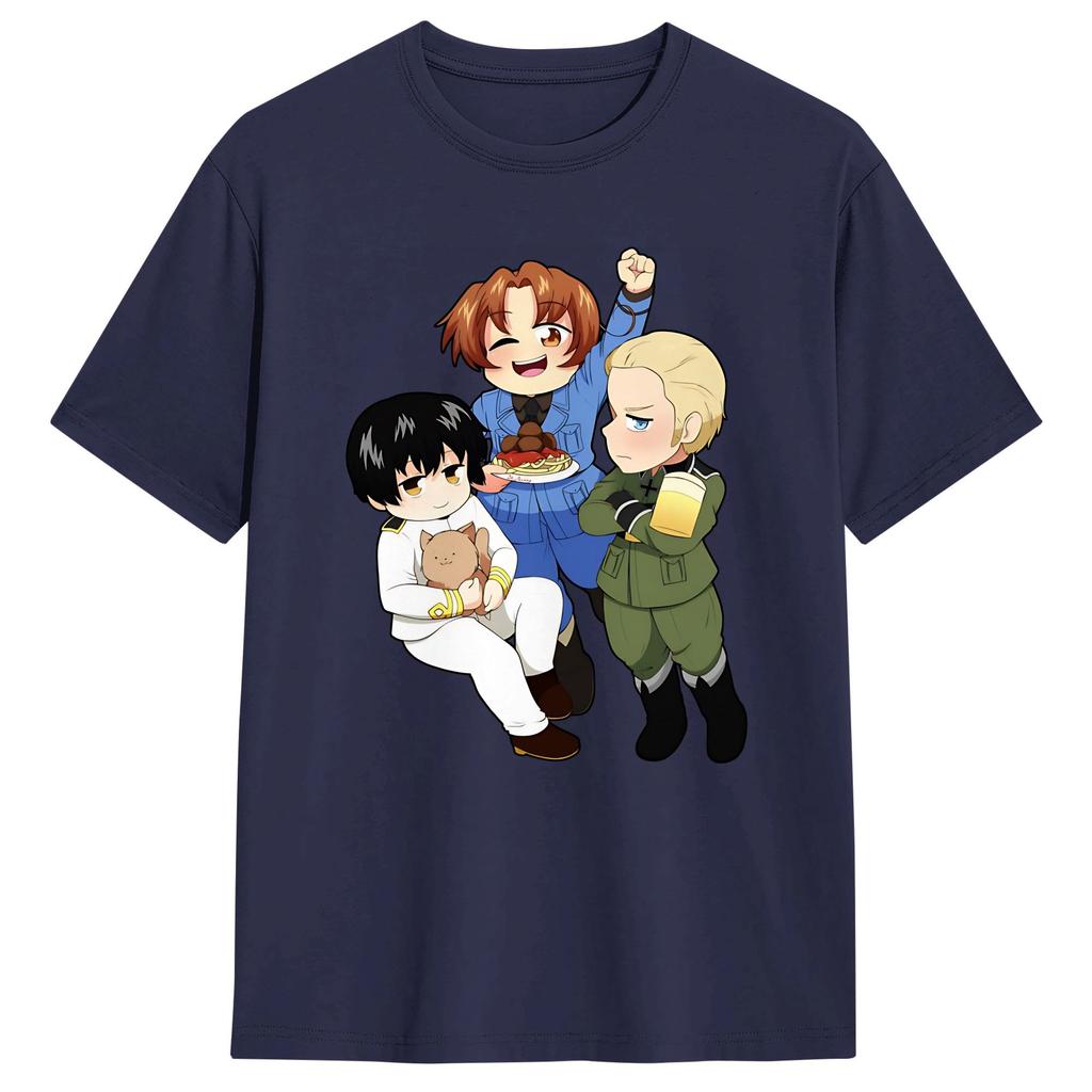 Hetalia Axis Power Unisex T Shirt Casual Tee Shirt Short Sleeve Crew Neck Tshirt Cotton Adult Tops