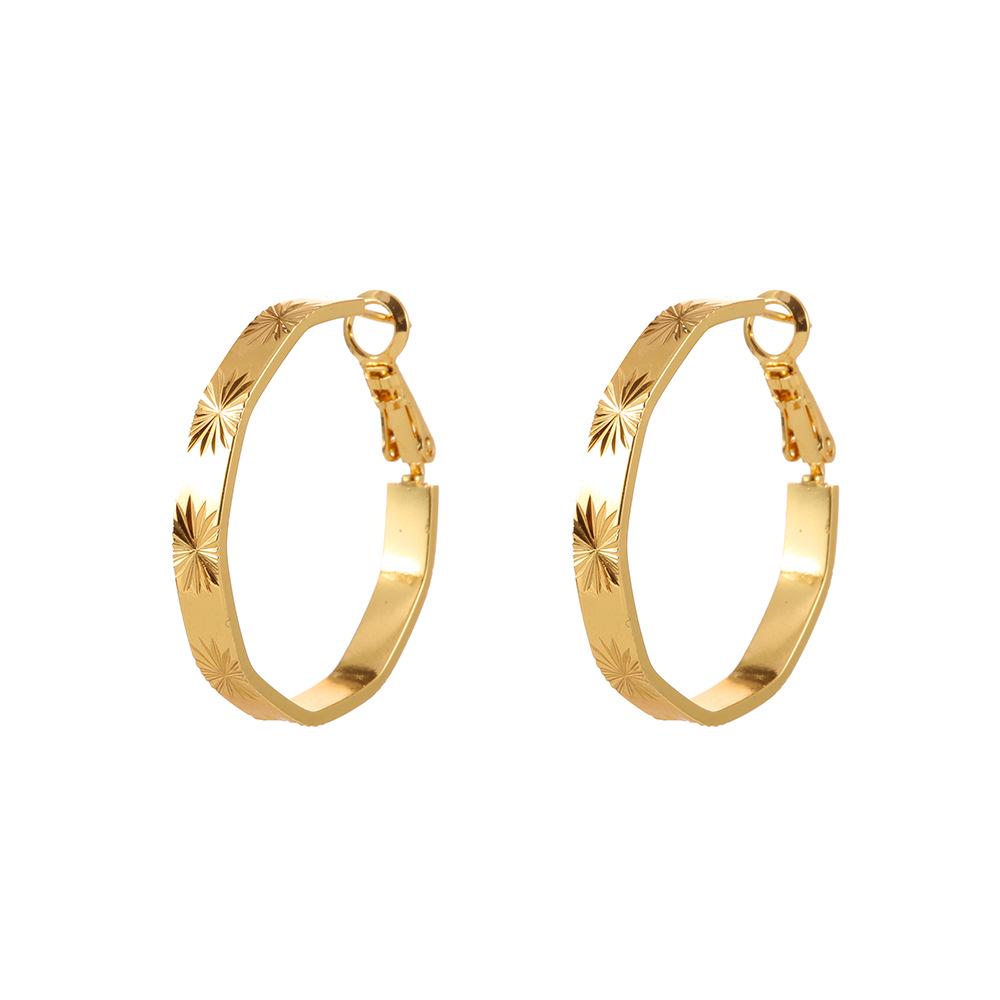 Exquisite Geometric Pattern Earrings: European-American High-End Fashion for Women