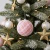 Moderne 8/10cm Flauschige Weihnachtskugel Schaumstoff Rosa Weihnachts-Hängekugel Dekorative Weihnachtskugeln Ornamente Moderne Feiertage