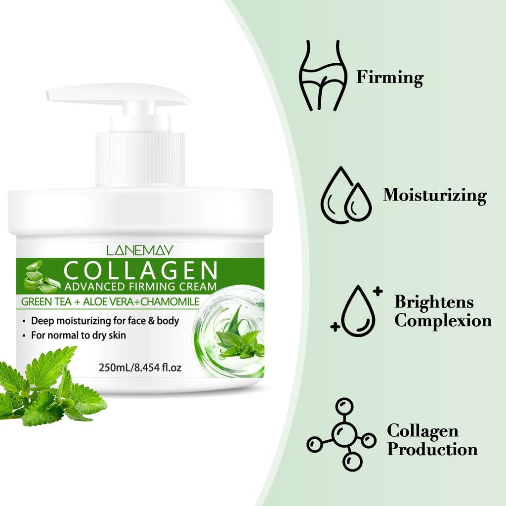 Collagen Advanced Firming Cream for Face & Body- Hydrate & Smooth Skin, Help Plump Sagging Skin
