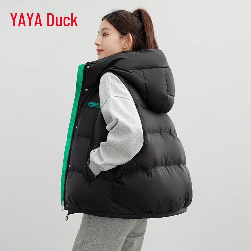 YAYA Unisex Loose Fit Hooded Down Vest