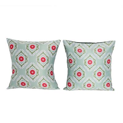 KOKO MAISON INC Ethnic Batik Polystain Cushion Cover (Pack of 2) | Flap Closure | Digital Printed
