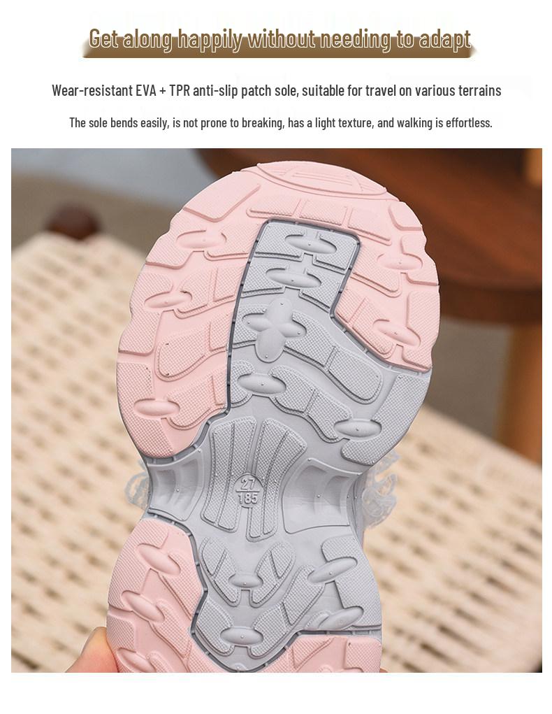 Prinzessinnen-Sneaker für Mädchen - Niedliche, weich gefederte Kinderschuhe für Frühjahr 2026.