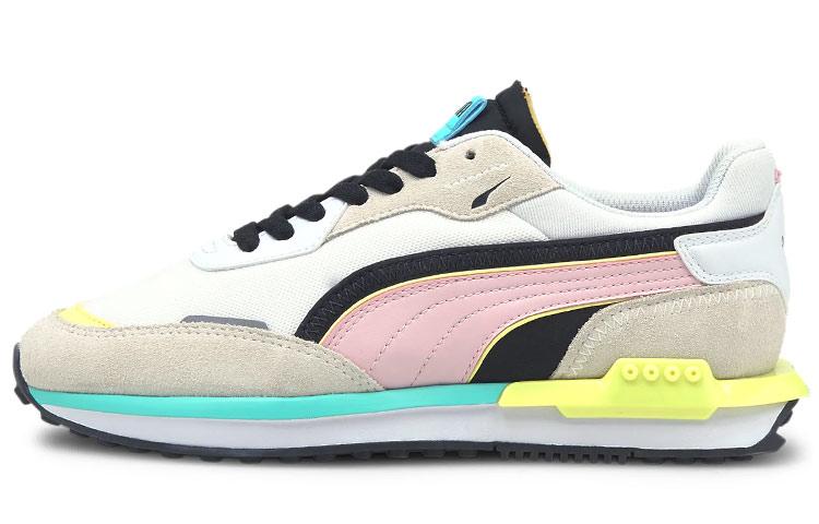 Puma City Rider White Teal Rose 37