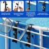 Flexible Pool Hangers Set Of 2 Strong Metallic Suspension clamps For Swimming Pool Accessories And Maintenance Equipment