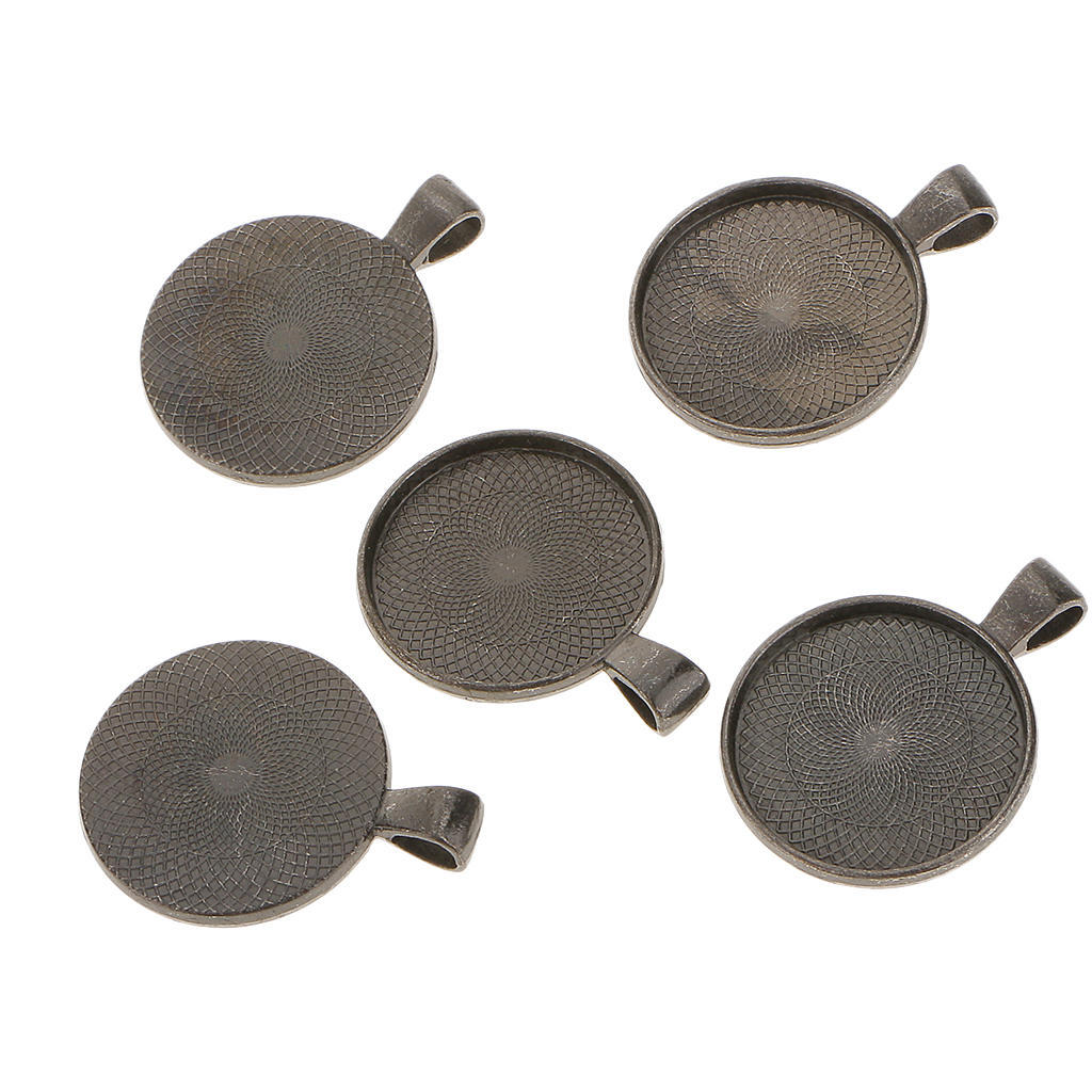 50 Pack round Blank Bezel Tray Base Charms Perndant fit 25mm Dome Cabochon