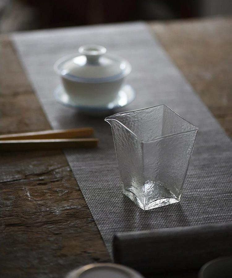 Japoński Styl 200ml Szklana Filiżanka do Herbaty Przezroczyste Czarki Sprawiedliwości Kreatywna Odporna na Ciepło Gospodarstwo Domowe Zestaw do Herbaty Kung Fu Akcesoria do Herbaty