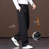 2024 Tencel Blend Men's Wide-Leg Fleece-Lined Warm Pants for Middle-Aged Dads
